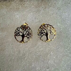 Tree of Life stud earrings 12mm